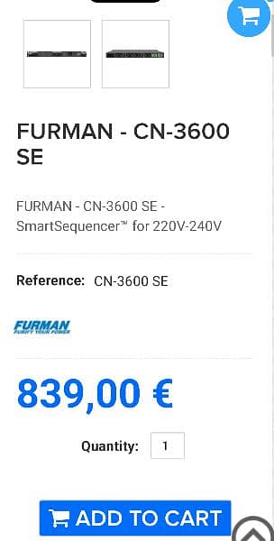 Furman CN-3600se power conditioner. . . .  like new. . . 03008248496 7