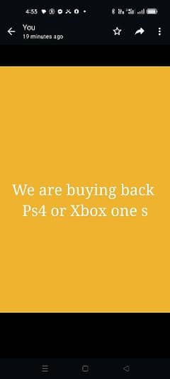 we are buying back PS4 and Xbox one s and 360 bi all games purchase