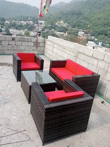 Patio Rattan Sofas, Balcony Terrace Lawn furniture, All weather seatin 4