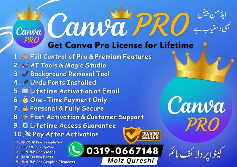 Canva Pro for Lifetime | Rs. 300 only | 100% Real CanvaPro Warranty 1