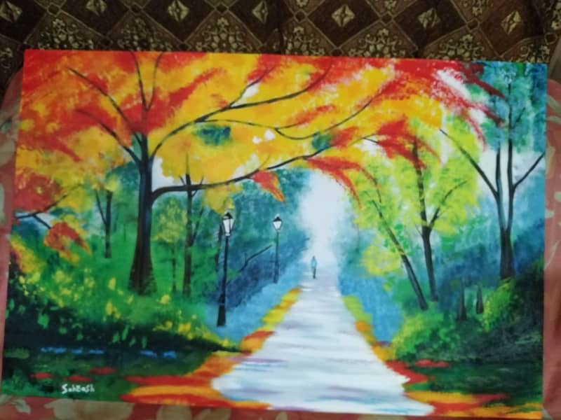 Autumn Landscape acrylic  Painting 0