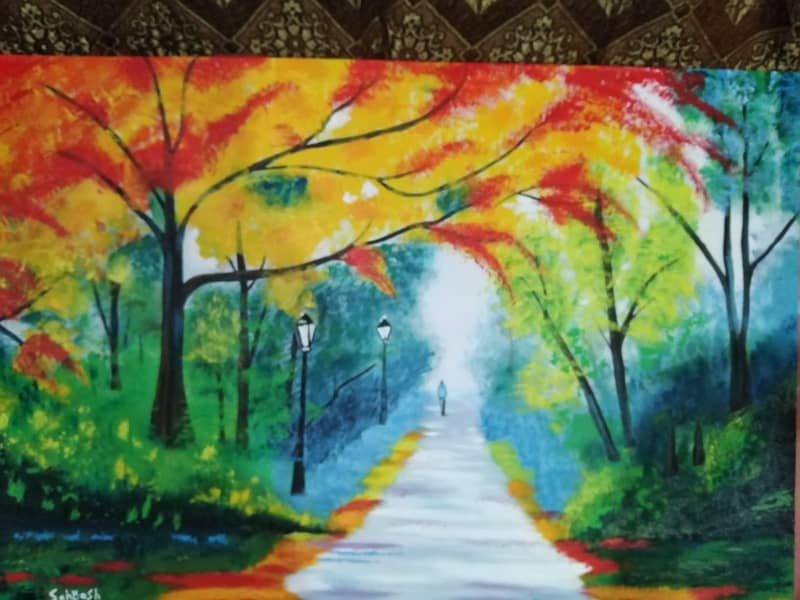 Autumn Landscape acrylic  Painting 1