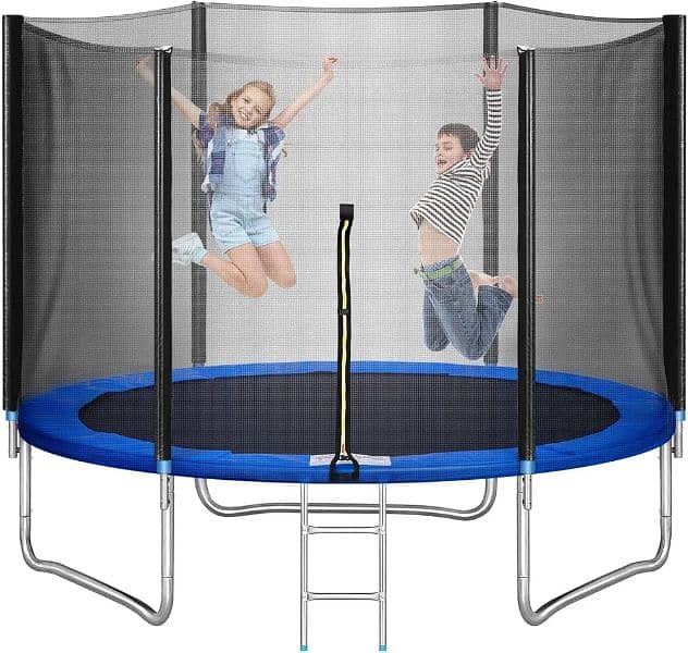 Trampoline 10FT for Kids Adults with Enclosure Net Exercise Trampoline 0