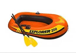 INTEX Boat Explorer Pro 200 For 2 Person 120 KG (77" x 40" x 13" ) Wit