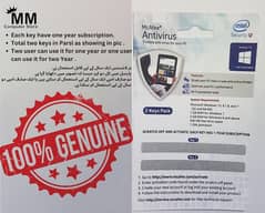 Macfee 2User paid Antivirus. 100% Genieon