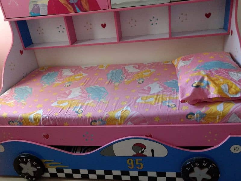 kids double bed with 2 mattresses 1