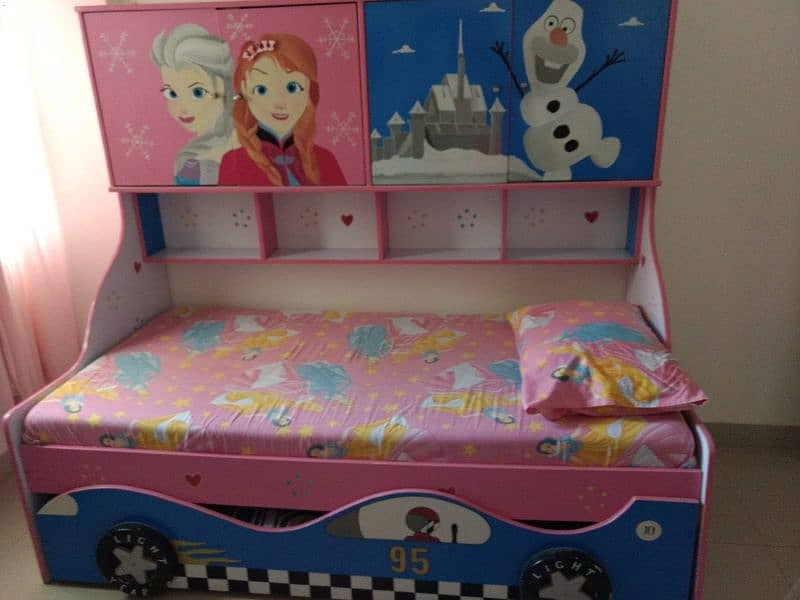 kids double bed with 2 mattresses 2