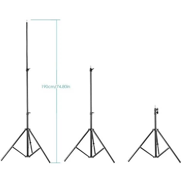 Neewer 6.23 Feet/190 Centimeter Aluminum Light Tripod Stands c351 4