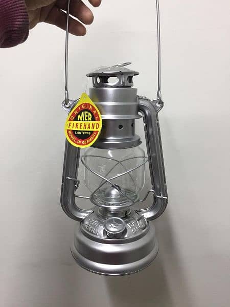 Lantern Kerosene 10inch Silver 1