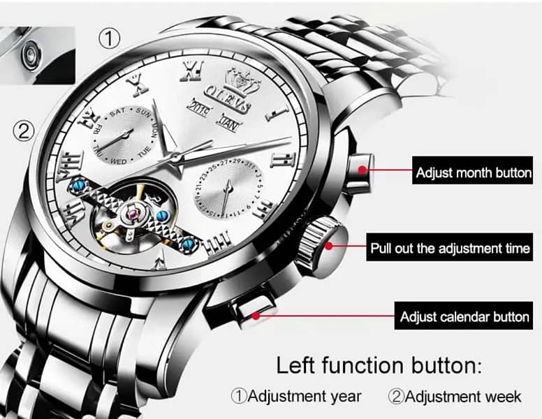 olives men automatic macanical watch luxury watches 4