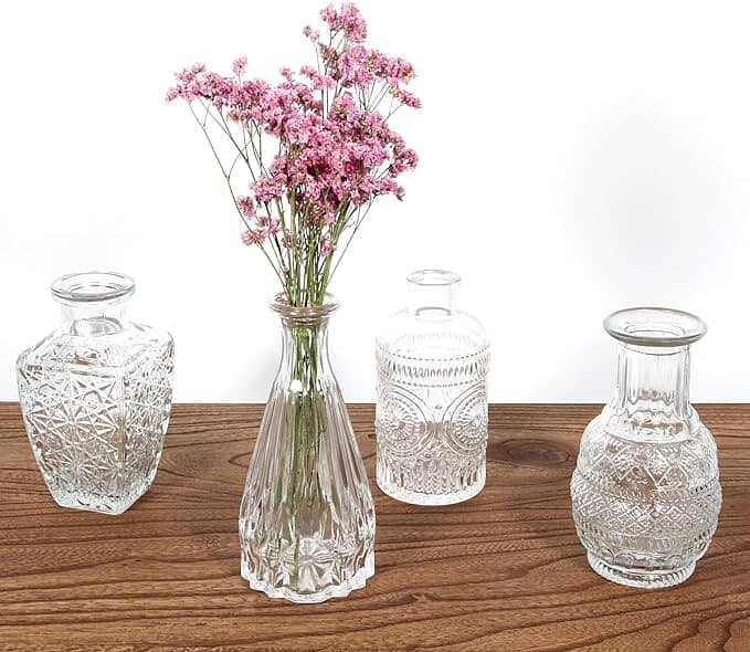 Decorative Glass Small Vases Set, 10 Pieces Table Decoration c32 1