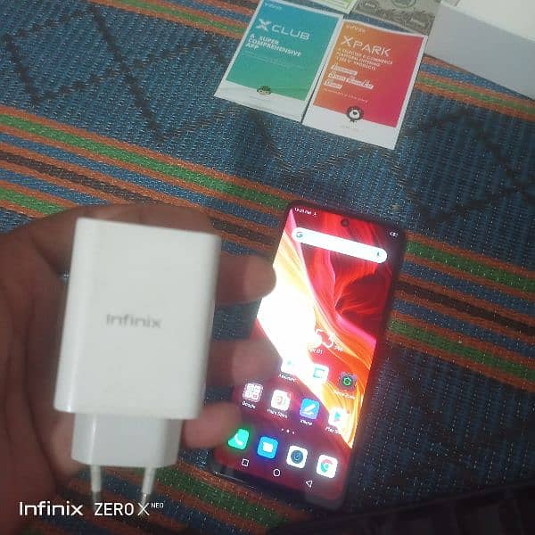 Glass change Infinix note 10 pro complete box with original charger 4