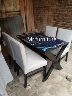 luxury dining table/shesham wood chairs/solid center table sale in lah