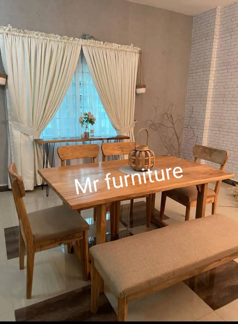 luxury dining table/shesham wood chairs/solid center table sale in lah 3