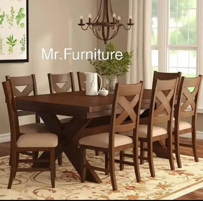luxury dining table/shesham wood chairs/solid center table sale in lah 8