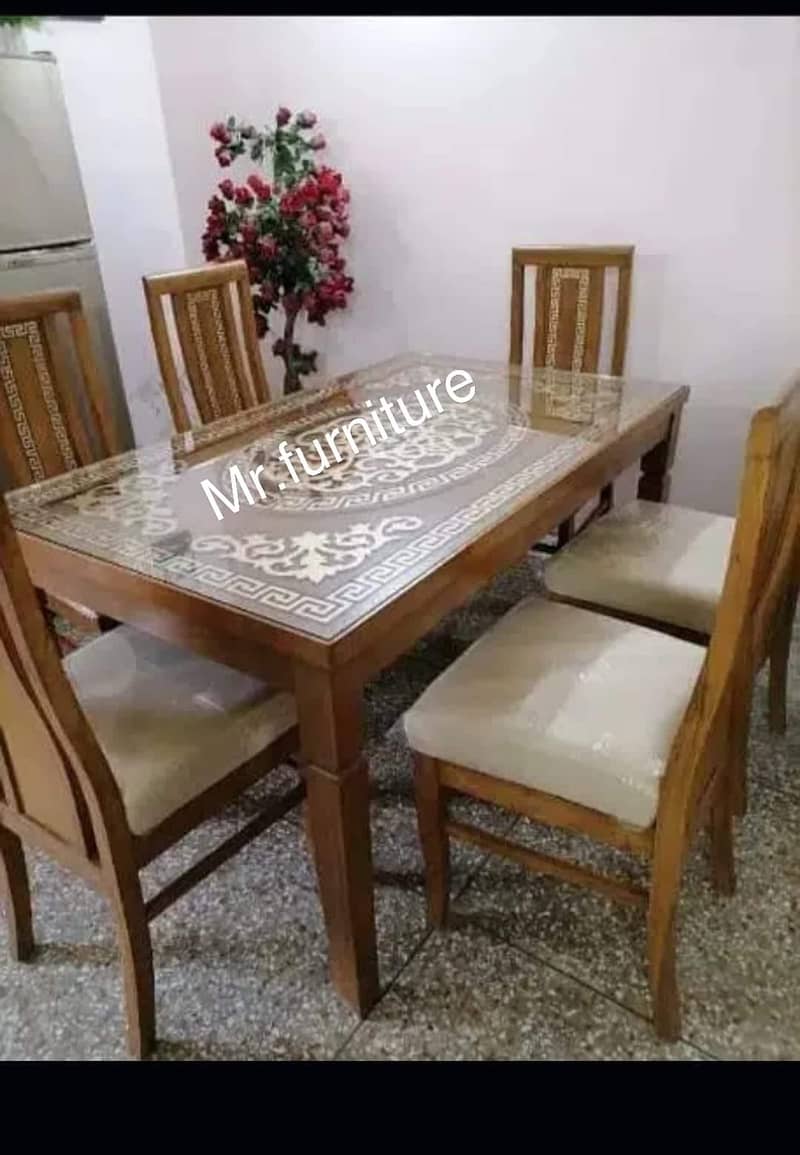 luxury dining table/shesham wood chairs/solid center table sale in lah 12