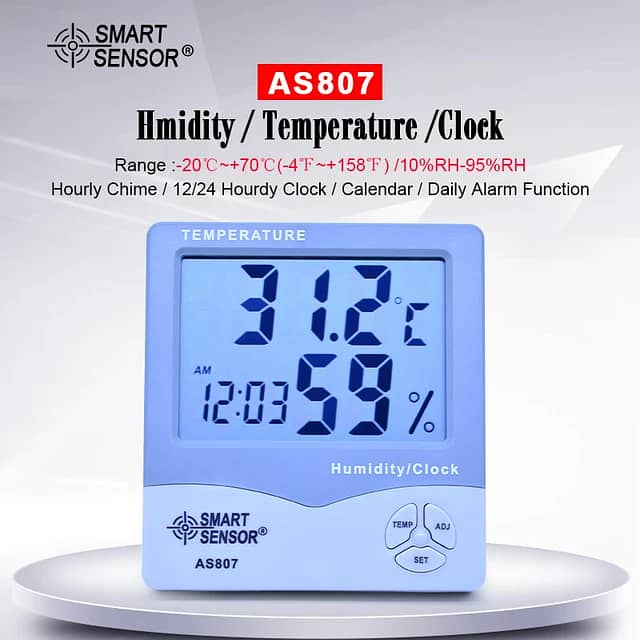 Humidity Temperature Meter AS807 Smart Sensor price in pakistan 0