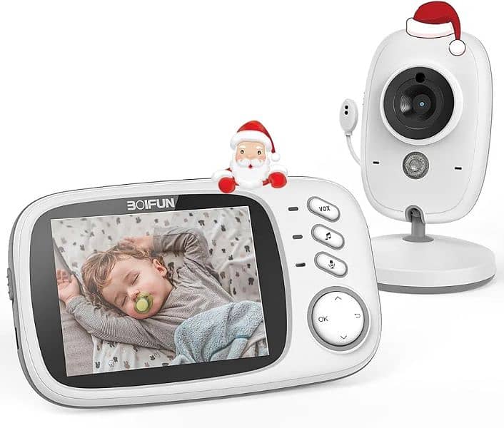 boifun baby monitor 3.2 inch LCd wireless towway temperature sensor 0
