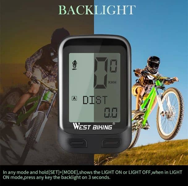 west biking wireless bicycle computer speedometer odometer stopwatch 5