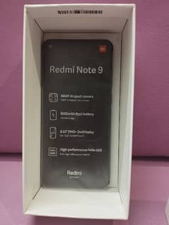 Redmi Note 9 (4+128) with box charger