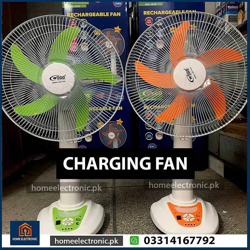 Charging Fan / Rechargeable Ac/Dc 12Volt - Imported 2024 1