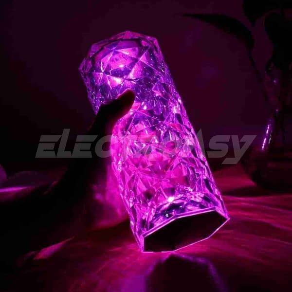 Crystal Table Lamp Rechargeable (Touch Control) 3