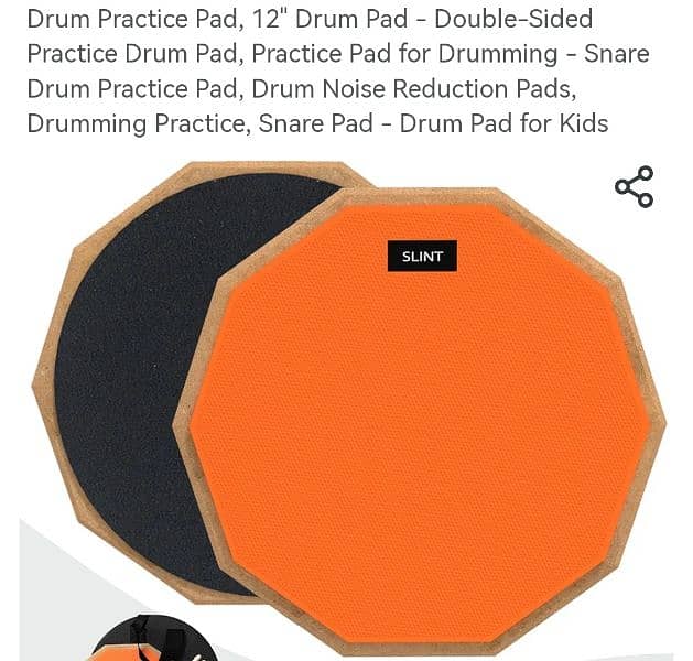 Drum practice pad, heavy ss stand 2