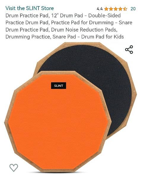Drum practice pad, heavy ss stand 3