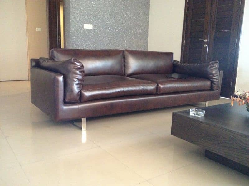 Leather Couch 3 Seater Sofa Modern Contemporary BoConcept 1