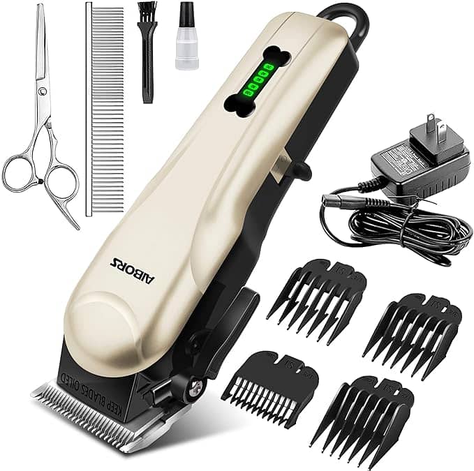 AIBORS Dog Clippers for Grooming for Thick Coats, Low Noise c97 0
