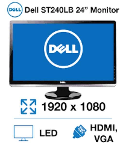 24 inches Dell Lcd Monitor  ST2420L 1