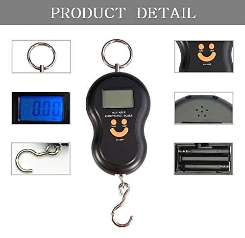 50kg Weight Scale Portable Hanging Digital Scale  Business Traveling 1