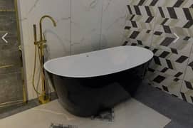 Acrylic jacuuzi/Bathroom Jacuzzi Bath tub Corian and PVC vanities