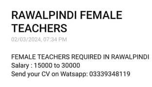 Female Teachers Fresh