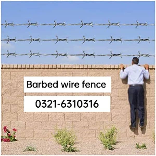 Chain link fence Razor wire Barbed wire security wire welded mesh jali 6