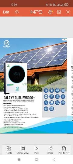 hybrid solar Inverter Smart Power source  pv 6000+