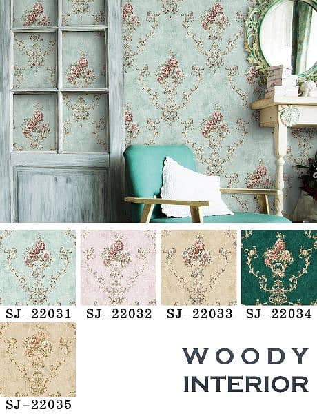 Bridal room wallpaper, 3D Designs Fluted Wall Panel. vinyl wood floor. 1