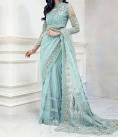 *Maria B*
Saree
Net Fully Heavy Embroidered Spengle Work