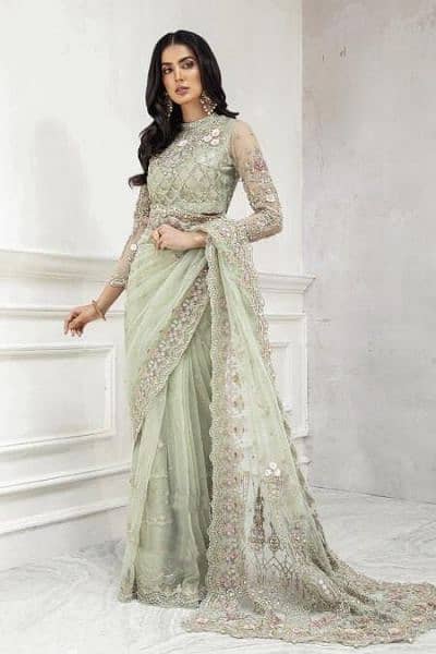 *Maria B*
Saree
Net Fully Heavy Embroidered Spengle Work 2