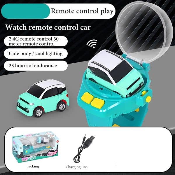 Mini Watch Remote Control Car Rechargeable Car - USB Charging 2