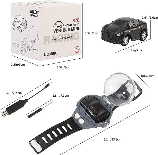 Mini Watch Remote Control Car Rechargeable Car - USB Charging 10