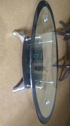 Imported Glass and Metal Table 0