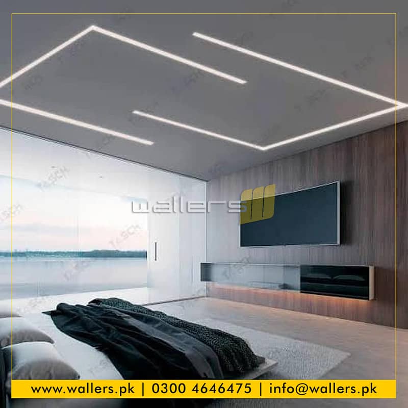 LED Light Linear Profile in Aluminium for Ceiling, Kitchen & Wardrobes 13