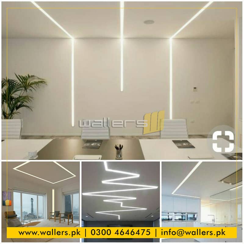 LED Light Linear Profile in Aluminium for Ceiling, Kitchen & Wardrobes 18