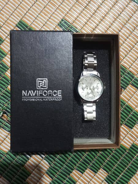 Nary watch 6127 for mens- silver- waterproof 2