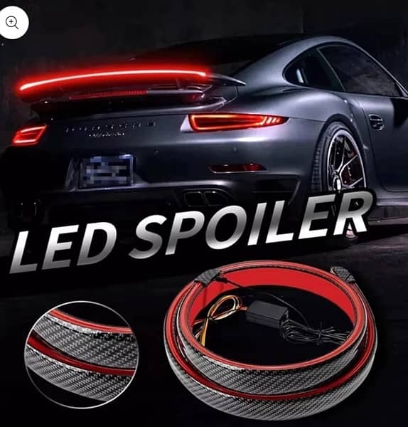 Universal Carbon Fiber LED Rear Wing Spoiler For All Cars Brand New 0