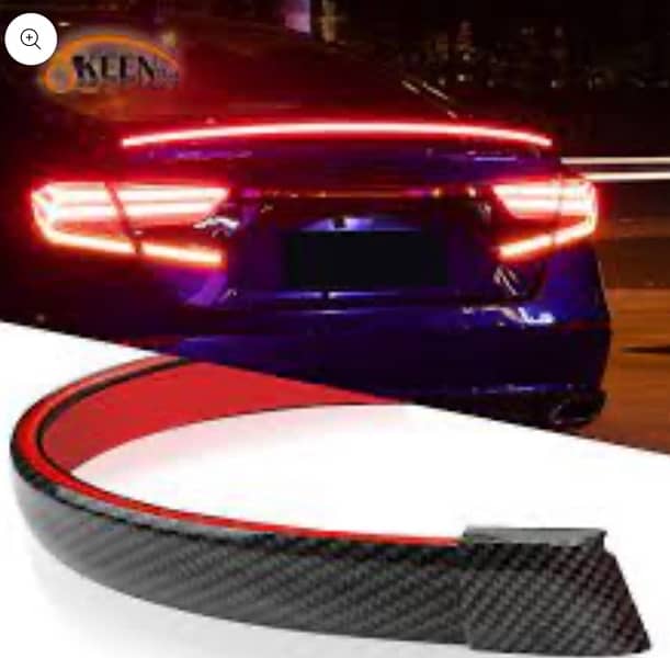 Universal Carbon Fiber LED Rear Wing Spoiler For All Cars Brand New 5