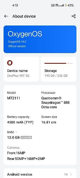 Oneplus 9rt 12/256 4