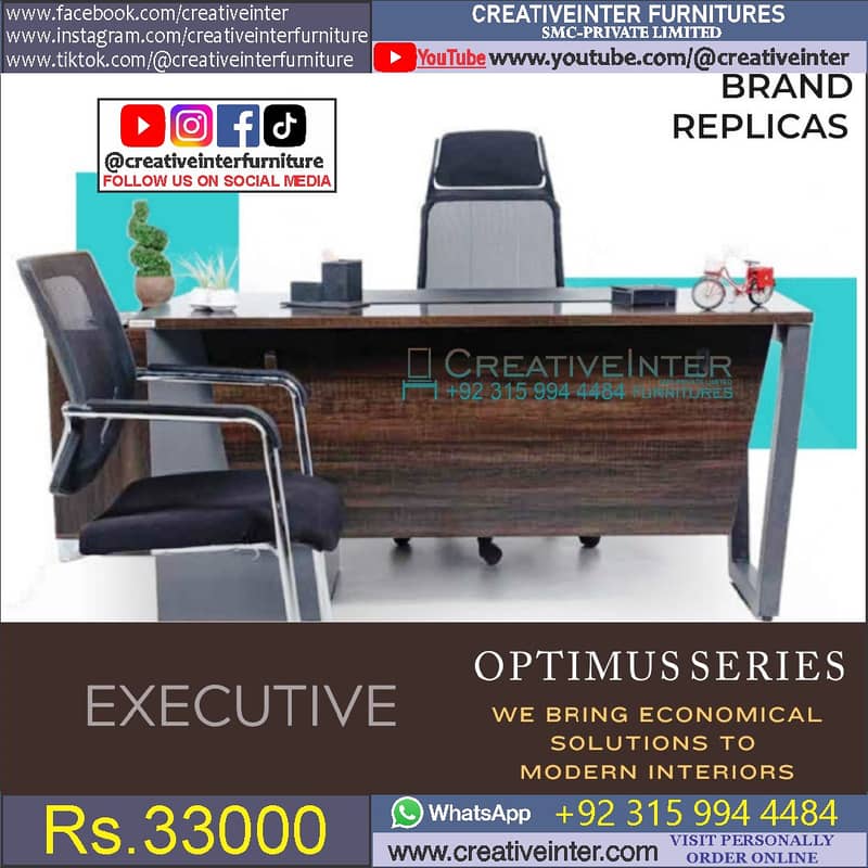 office executive ceo table meeting workstation chair reception manager 11
