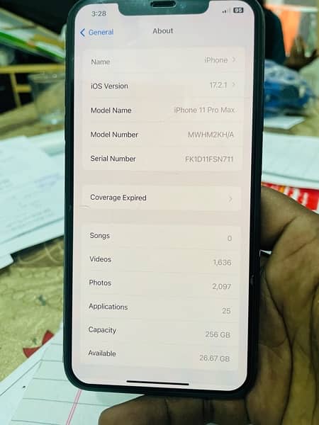 I phone 11 pro max pta Offical approved 256gb with orignel box 6